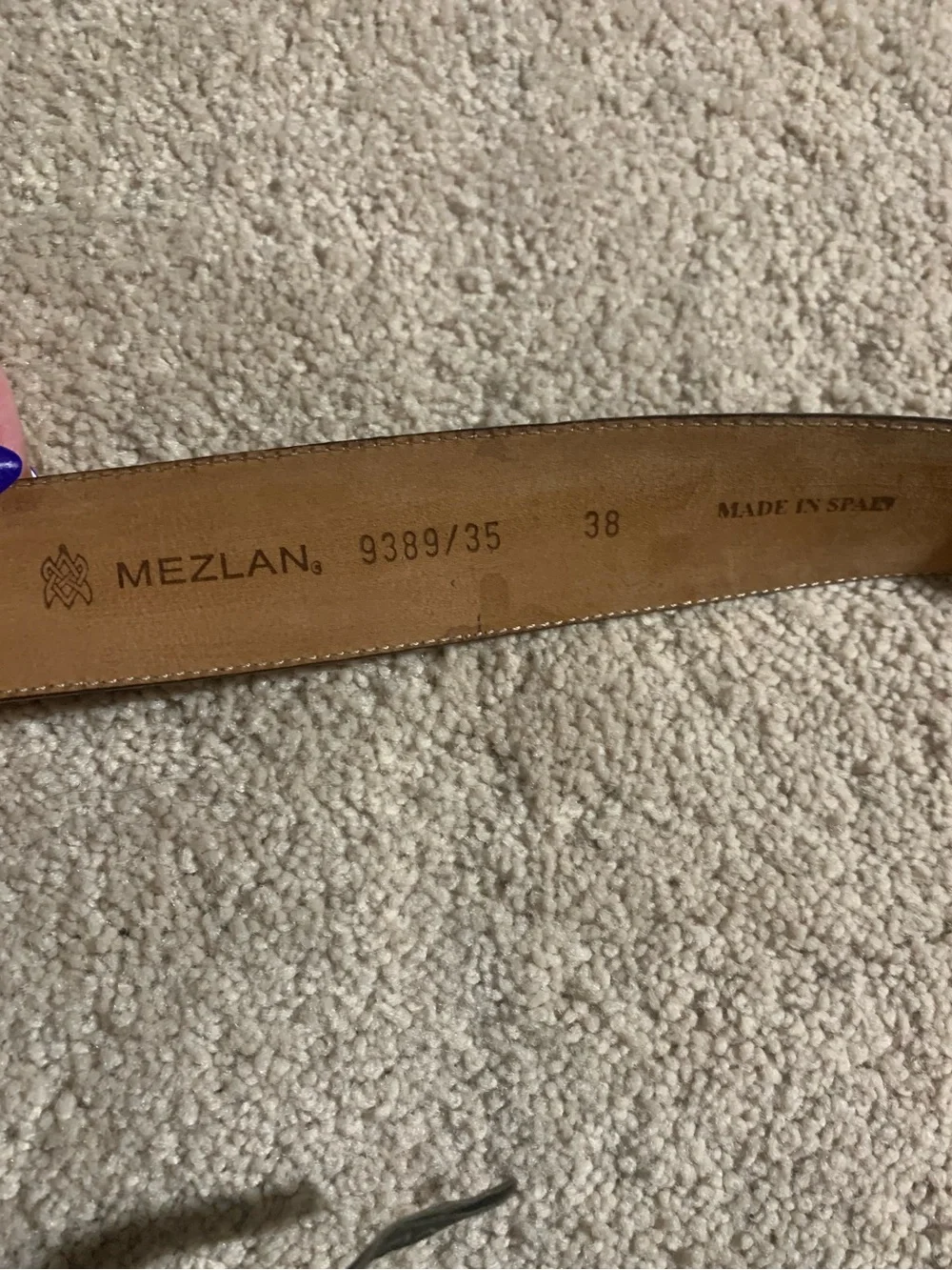 Vintage Mezlan Unisex Leather “Made in Spain” Belt